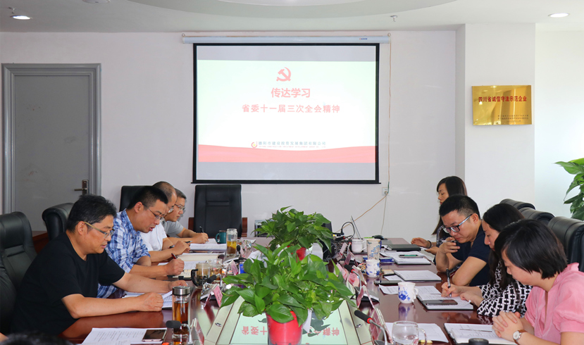 集團公司黨委書記、董事長姜俊宣講省委十一屆三次全會精神